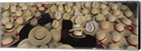High Angle View Of Hats In A Market Stall, San Francisco El Alto, Guatemala Fine Art Print