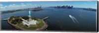 Aerial View of the Statue of Liberty, New York City Fine Art Print