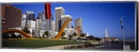 Low angle view of a sculpture in front of buildings, San Francisco, California, USA Fine Art Print