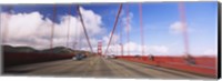 Cars on a bridge, Golden Gate Bridge, San Francisco, California, USA Fine Art Print