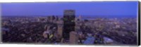 Aerial View of Boston at Night Fine Art Print