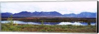 Lake with a mountain range in the background, Mt McKinley, Denali National Park, Anchorage, Alaska, USA Fine Art Print