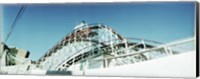 Low angle view of a rollercoaster, Coney Island Cyclone, Coney Island, Brooklyn, New York City, New York State, USA Fine Art Print