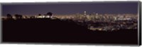 City lit up at night, Griffith Park Observatory, Los Angeles, California, USA 2010 Fine Art Print