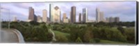 Skyscrapers against cloudy sky, Houston, Texas Fine Art Print