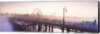Pier with ferris wheel in the background, Santa Monica Pier, Santa Monica, Los Angeles County, California, USA Fine Art Print