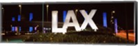 Neon sign at an airport, LAX Airport, City Of Los Angeles, Los Angeles County, California, USA Fine Art Print