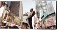 Sculpture in a city, V-J Day, World War Memorial II, Times Square, Manhattan, New York City, New York State, USA Fine Art Print