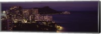 Honolulu at night, Hawaii Fine Art Print