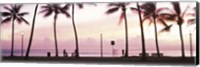 Palm trees on the beach, Waikiki, Honolulu, Oahu, Hawaii Fine Art Print