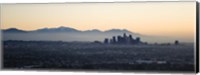 Hazy Sky over Los Angeles, Panoramic View Fine Art Print