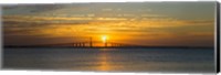Sunrise over Sunshine Skyway Bridge, Tampa Bay, Florida, USA Fine Art Print