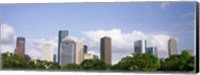 Wedge Tower, ExxonMobil Building, Chevron Building from a Distance, Houston, Texas, USA Fine Art Print