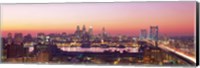 Arial View Of The City At Twilight, Philadelphia, Pennsylvania, USA Fine Art Print