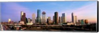 USA, Texas, Houston, twilight Fine Art Print