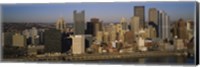 High angle view of buildings in a city, Pittsburgh, Pennsylvania, USA Fine Art Print