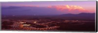 Aerial view of a city lit up at sunset, Phoenix, Maricopa County, Arizona, USA Fine Art Print