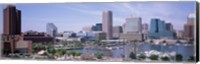 USA, Maryland, Baltimore, High angle view of Inner Harbor Fine Art Print
