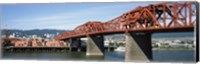 Bascule bridge across a river, Broadway Bridge, Willamette River, Portland, Multnomah County, Oregon, USA Fine Art Print