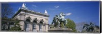 Low angle view of a statue in front of a building, Memorial Hall, Philadelphia, Pennsylvania, USA Fine Art Print