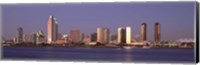 San Diego Skyline, California at dusk Fine Art Print