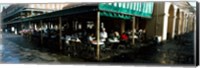 Tourists at a coffee shop, Cafe Du Monde, Decatur Street, French Quarter, New Orleans, Louisiana, USA Fine Art Print