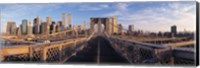 Pedestrian Walkway Brooklyn Bridge New York NY USA Fine Art Print