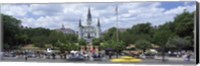 Cathedral at the roadside, St. Louis Cathedral, Jackson Square, French Quarter, New Orleans, Louisiana, USA Fine Art Print