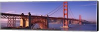 Suspension bridge at dusk, Golden Gate Bridge, San Francisco, Marin County, California, USA Fine Art Print