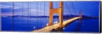 Golden Gate Bridge Lit Up (close up view) Fine Art Print