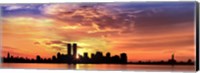 US, New York City, skyline, sunrise Fine Art Print