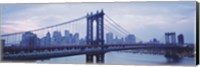 Skyscrapers In A City, Manhattan Bridge, NYC, New York City, New York State, USA Fine Art Print