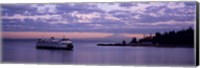 Ferry in the sea, Bainbridge Island, Seattle, Washington State Fine Art Print