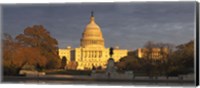 Pond in front of a government building, Capitol Building, Washington DC, USA Fine Art Print