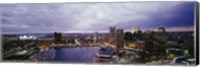 Baltimore with Cloudy Sky at Dusk Fine Art Print