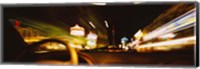 Car on a road at night, Las Vegas, Nevada, USA Fine Art Print