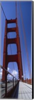 Low angle view of a suspension bridge, Golden Gate Bridge, San Francisco, California, USA Fine Art Print