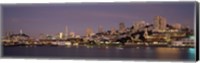 Coit Tower at dusk, Ghirardelli Square, San Francisco, California Fine Art Print