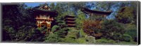 Pagodas in a park, Japanese Tea Garden, Golden Gate Park, Asian Art Museum, San Francisco, California, USA Fine Art Print