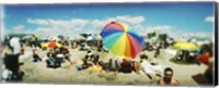 Bright Umbrella on Coney Island Fine Art Print
