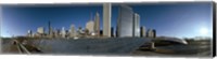 360 degree view of a city, Millennium Park, Jay Pritzker Pavilion, Lake Shore Drive, Chicago, Cook County, Illinois, USA Fine Art Print