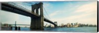 Bridge across a river, Brooklyn Bridge, East River, Brooklyn, New York City, New York State Fine Art Print