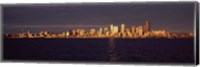 City viewed from Alki Beach, Seattle, King County, Washington State, USA Fine Art Print