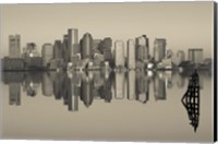 Reflection of buildings in water, Boston, Massachusetts, USA Fine Art Print