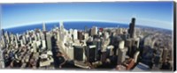 Aerial view of Chicago with the lake in the background, Cook County, Illinois, USA 2010 Fine Art Print