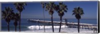 Pier over an ocean, San Clemente Pier, Los Angeles County, California, USA Fine Art Print