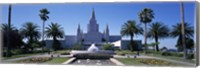 Formal garden in front of a temple, Oakland Temple, Oakland, Alameda County, California Fine Art Print
