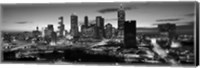 Atlanta skyline in black and white, Georgia, USA Fine Art Print
