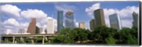 Wedge Tower, ExxonMobil Building, Chevron Building from a Distance, Houston, Texas, USA Fine Art Print