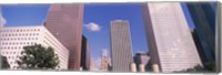 Low angle view of Downtown skylines, Houston, Texas, USA Fine Art Print